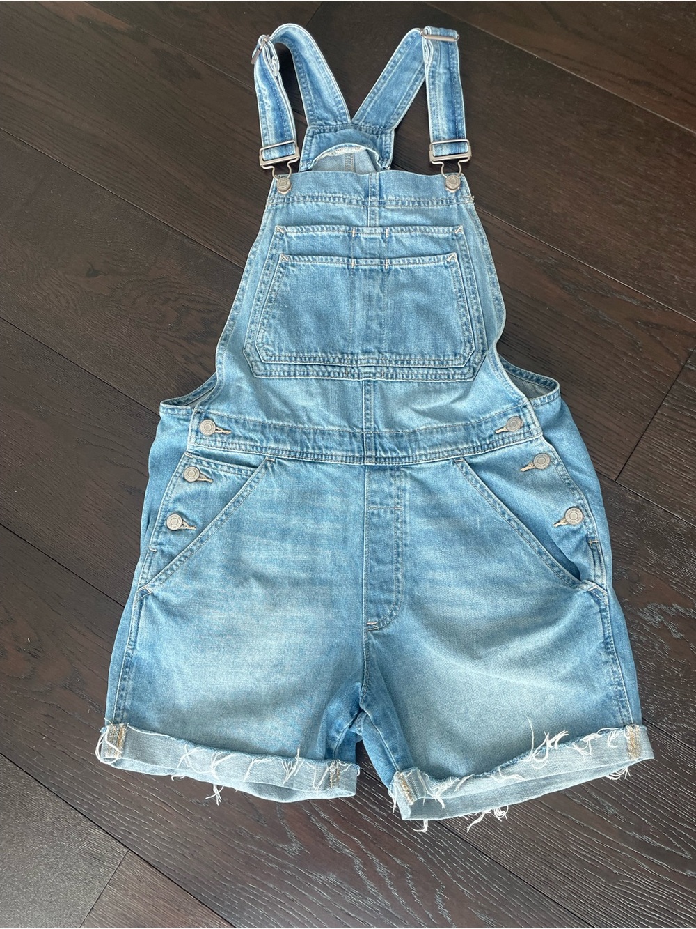 GAP Light Blue Denim Overalls with Navy Label